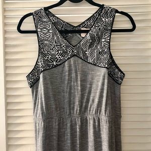 Skies are Blue black and white maxi dress